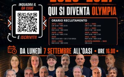 🎉🏀 SONO APERTE LE ISCRIZIONI AL MINIBASKET OLYMPIA 2026/2027! 🏀🎉